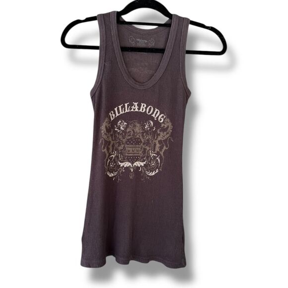 Billabong Women's Grey and Khaki Tank Top - Picture 5 of 7